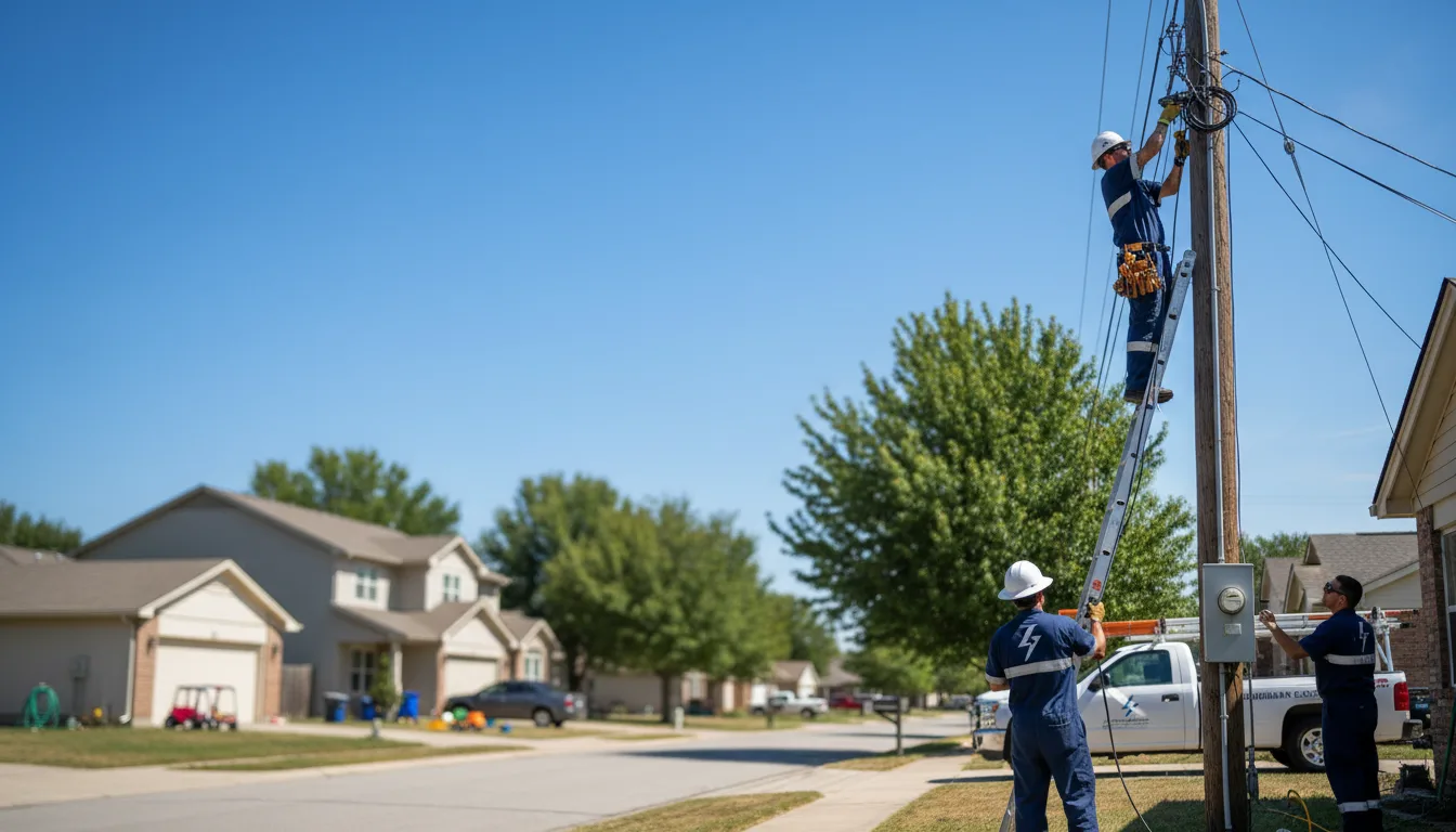 Residential electrician providing installation services in Wells, TX